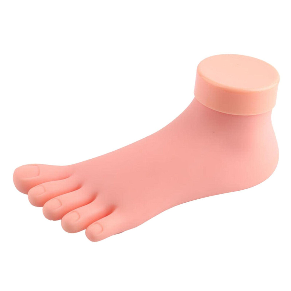 Practice Foot Model Left for Nail Art Training Flexible Fake Foot Mannequin Reusable Realistic