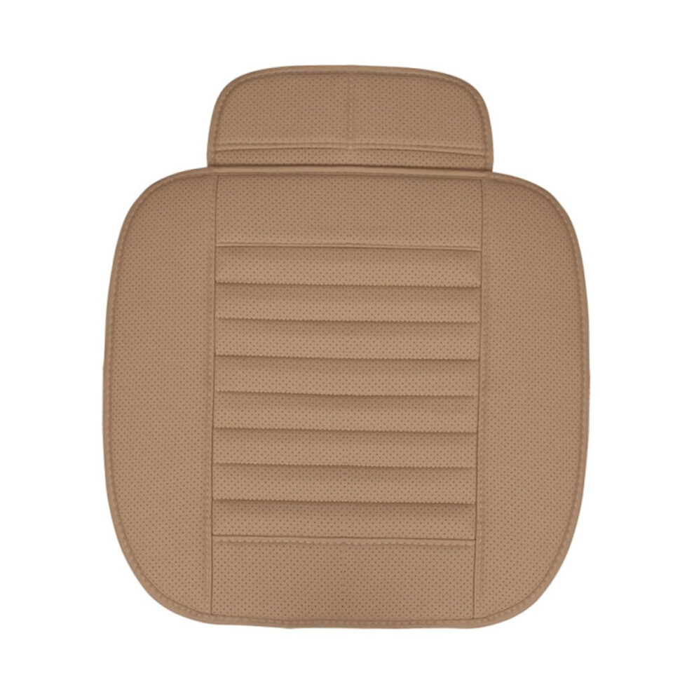 Car Seat Cushion With Ventilated Bamboo And Ecofriendly Charcoal Core For Allseason Comfort Beige 9053599037095