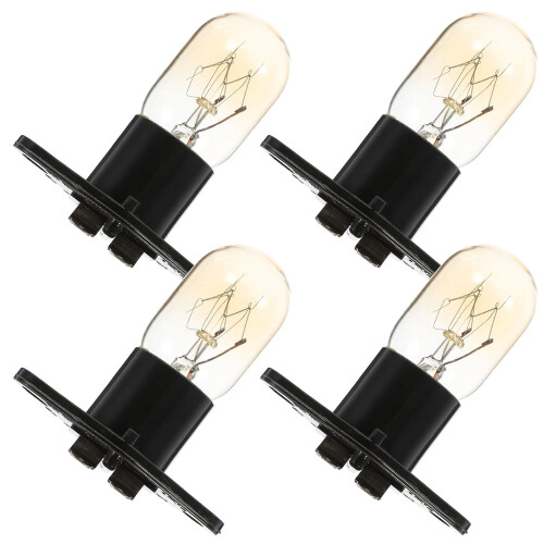 4Pcs Microwave Bulb Replacement Black LED Light Bulb Material