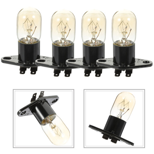 4Pcs Microwave Bulb Replacement Black LED Light Bulb Material 2