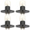 4Pcs Microwave Bulb Replacement Black LED Light Bulb Material 4
