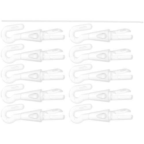 5Sets Plastic White Window Blind Tilt Wand Vertical Blind Pull Rod