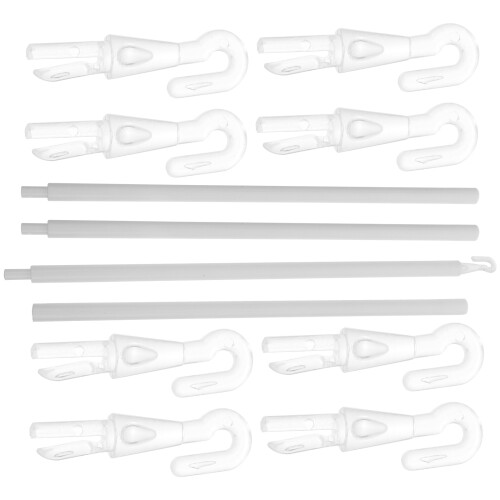 5Sets Plastic White Window Blind Tilt Wand Vertical Blind Pull Rod 1
