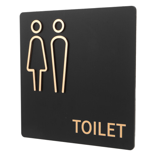 2Stk Schwarzes Badezimmer Schild , Herren Und Damen Wc