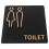 2Stk Schwarzes Badezimmer Schild , Herren Und Damen Wc 2