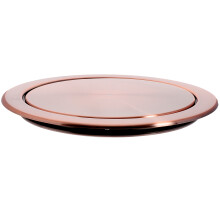 2Pcs Recessed Countertop Trash Lid Easy-Clean Stainless Steel Cover