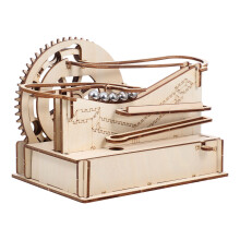 3Sets Holz Kugellaufspiel Mechanisches 3D Puzzle Lernspielzeug Khaki