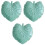 3Pcs Green Ceramic Serving Plates Unique Leaf Design Food Storage Tray 4
