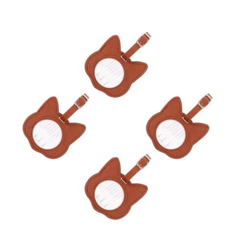 4Pièces Tags Voyage Chat Clair 2