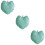 3Pcs Green Ceramic Serving Plates Unique Leaf Design Food Storage Tray 10