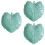 3Pcs Green Ceramic Serving Plates Unique Leaf Design Food Storage Tray 7