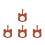 4Pièces Tags Voyage Chat Clair 2