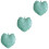 3Pcs Green Ceramic Serving Plates Unique Leaf Design Food Storage Tray 6