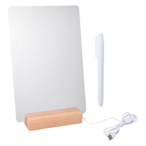 3Sets Acrylic Note Board White Luminous Message Board for Home