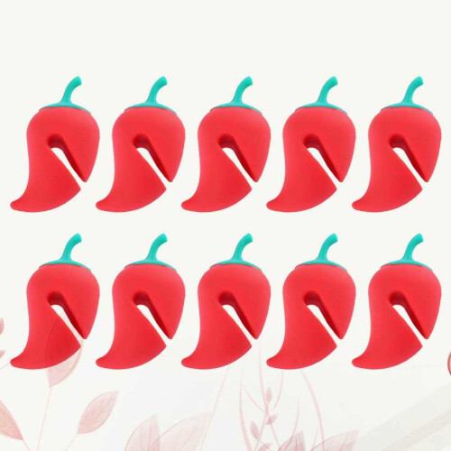 10Stk Silikon Überlaufstopper Chili Form Topfdeckel Heber 2