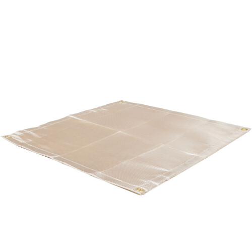 2Pcs Fire Resistant Mat Beige Fiberglass Fireproof Camping Accessory 1
