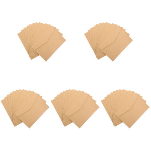 5Sets Kraft Umschläge Hellbraun Einfache Einladungsumschläge Für Brief 1