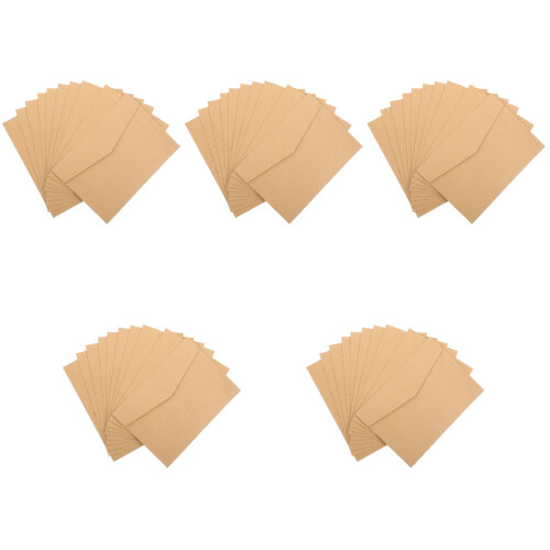 5Sets Kraft Umschläge Hellbraun Einfache Einladungsumschläge Für Brief 2