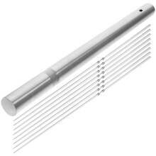 1 Set Flachspieße Zum Grillen Mit Aufbewahrungsröhre