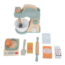 1Set Wooden Pretend Play Kitchen Toy Mixer for Toddlers