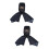2Stk Arbeitshut Shawl Cap Dickem Denim, Schwarz, Mit Augenschutz 7