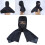 2Stk Arbeitshut Shawl Cap Dickem Denim, Schwarz, Mit Augenschutz 10