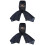 2Stk Arbeitshut Shawl Cap Dickem Denim, Schwarz, Mit Augenschutz 5