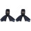 2Stk Arbeitshut Shawl Cap Dickem Denim, Schwarz, Mit Augenschutz 2