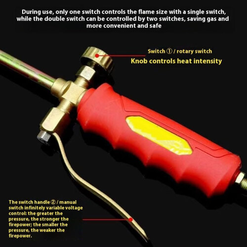 Propane Weed Torch Burner Kit with Adjustable Heat Flame, SelfIgniting Hose Type 50 2m 2