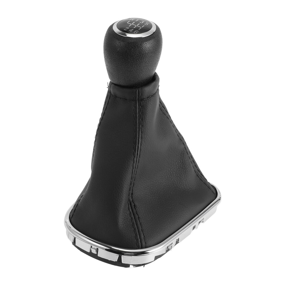 6 Speed Manual Transmission Gear Shift Knob Faux Leather For Chevrolet Cruze 20102015 Black 9070919764943
