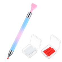 Refillable Rhinestone Picker Wax Pen for Diamond Painting and Nail Gems with 6 Wax Refills