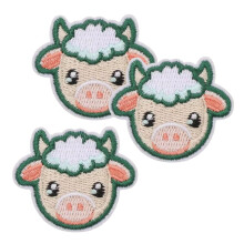 Mini Sheep Iron On Patches Cute Cartoon Embroidered Applique for Clothing, Bags, Hats (3 PCS)