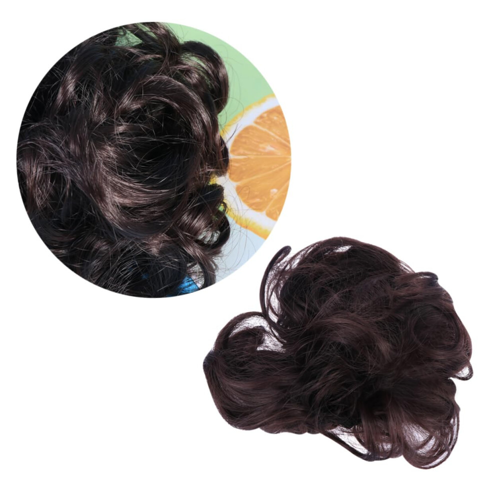 Unisex Wig Bun Hair Extension For Women, Wavy Bun Hairpiece, Reusable Synthetic Easy Attach Bun