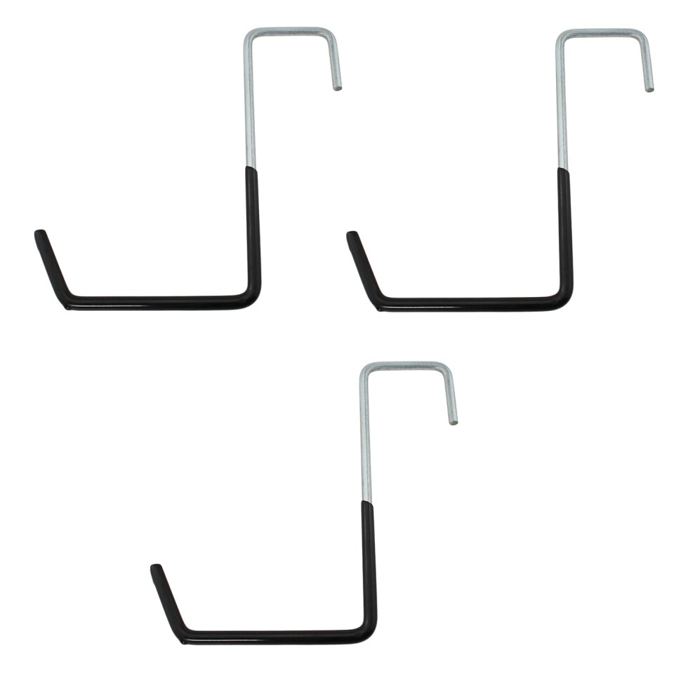 3Pcs Heavy Duty Garage Storage Hooks With Non Slip Coating For Ladders Bikes And Tools 9070919765063