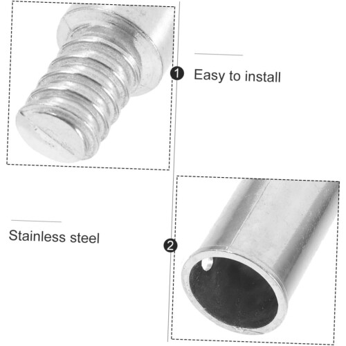 2pcs Broom Handle Threaded Tip Mop Handle Replacement American Thread Adapter Wide Compatibility 1