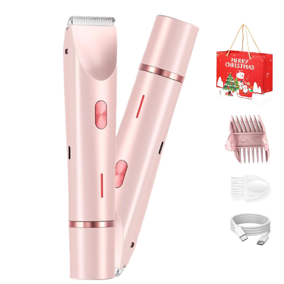 Bikini Trimmer and Electric Shaver for Women, Waterproof 2 in 1 USBC Rechargeable DualHead