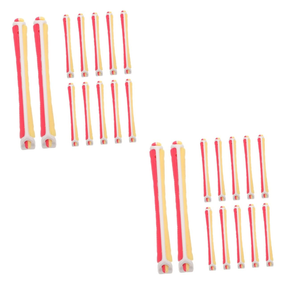 24pcs Large Heatless Hair Curlers Jumbo Perm Rods for Voluminous Waves Styling Kit for Women