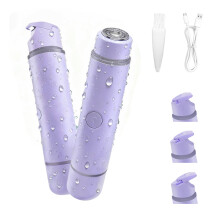 Bikini Trimmer and Electric Razor for Women, 2 in 1 Safe Ceramic Blade, IPX6 Waterproof USB Rechargeable