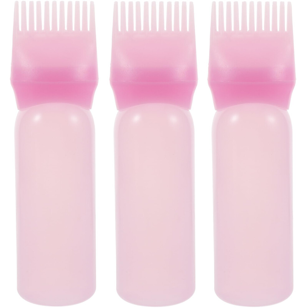 Pink Hair Dye Applicator Bottle Set With Precise Root Application And Reusable Hair Color Comb,