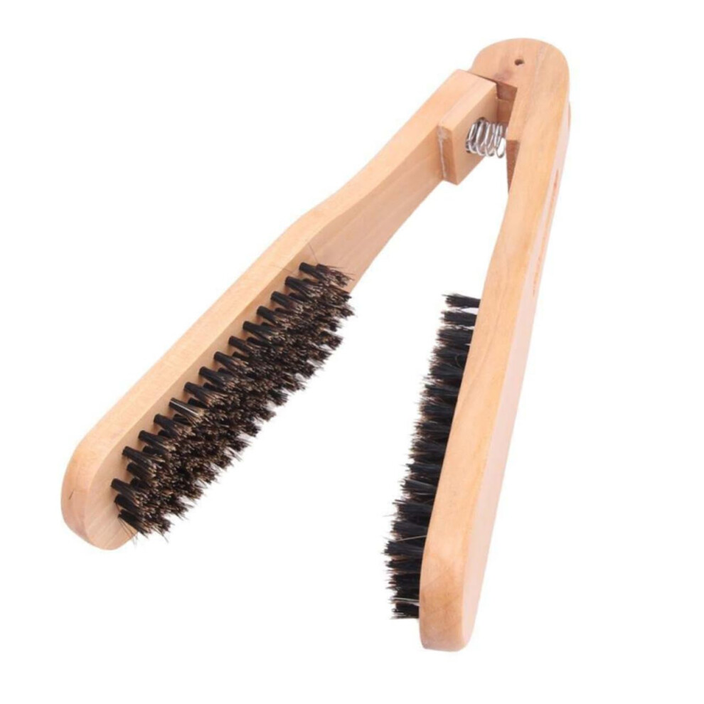 Hair Straightener Brush VShaped Wooden Comb for Fast Smooth Frizz Control Styling