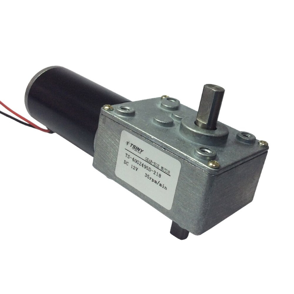 Dc Worm Gear Motor 12V 35Rpm Reversible Dual Shaft Torque Low Speed 8Mm Shaft 9455672703307