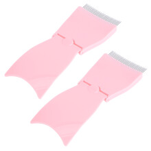 6Pcs Folding Steel Eyebrow Brush and Comb Rosy for Easy Grooming