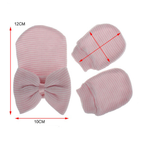 Babymütze Strickhandschuhe, Pink, Strapazierfähigem Garn 1