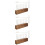 3Sets Glasvasen Mit Holzsockel Hellbraun 10