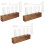 3Sets Glasvasen Mit Holzsockel Hellbraun 5