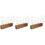 3Sets Glasvasen Mit Holzsockel Hellbraun 6