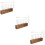 3Sets Glasvasen Mit Holzsockel Hellbraun 11
