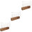3Sets Glasvasen Mit Holzsockel Hellbraun 7