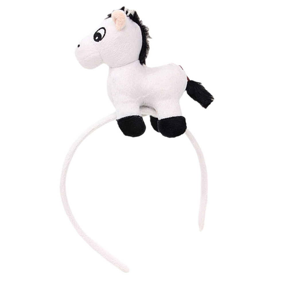 3St Paarden Hoofdband Wit Stoffen Haarband Voor Was Gezicht En Cosplay-image