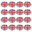 16Pcs Uk Flag Pattern Paper Plates Cake Decorative Party Plates 1